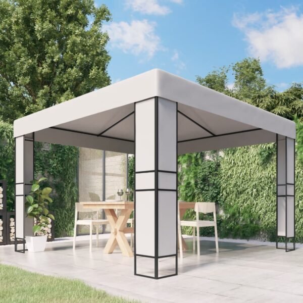 ALDEN Pavilion/Foisor/Cort pentru grădină/terasa 3×3 m, culoare Alb LIVRARE GRATUITA